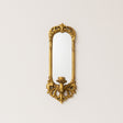 Ornate Antique Gold Mirrored Candle Sconce
