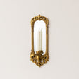 Ornate Antique Gold Mirrored Candle Sconce