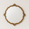 Ornate Antique Gold Round Wall Mirror - 50cm x 50cm