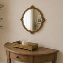 Ornate Antique Gold Round Wall Mirror - 50cm x 50cm