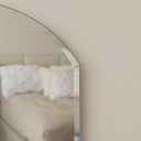 Ornate Arched Frameless Bevelled Wall Mirror - 35cm x 71cm