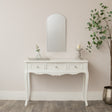 Ornate Arched Frameless Bevelled Wall Mirror - 35cm x 71cm