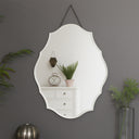Ornate Frameless Bevelled Wall Mirror