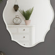 Ornate Frameless Bevelled Wall Mirror