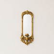 Ornate Metal Antique Gold Mirrored Candle Sconce