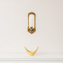Ornate Metal Antique Gold Mirrored Candle Sconce