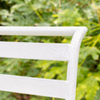 Ornate Metal White Round Garden Table &amp; Set of 2 Ornate Garden Chairs - 55cm x 92cm