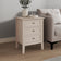 Pair of 3 Drawer Bedside Table - Rowley Taupe Grey Range