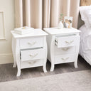 Pair of 3 Drawer Bedside Tables - Elizabeth White Range