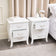 Pair of 3 Drawer Bedside Tables - Elizabeth White Range