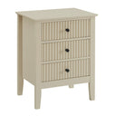 Pair of 3 Drawer Bedside Tables - Hales Taupe Range