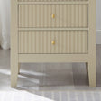 Pair of 3 Drawer Bedside Tables - Hales Taupe Range