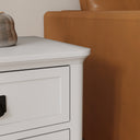 Pair of 3 Drawer Bedside Tables - Lawrence Ivory Range