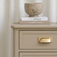 Pair of 3 Drawer Bedside Tables - Lawrence Mocha Range