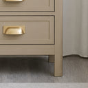 Pair of 3 Drawer Bedside Tables - Lawrence Mocha Range