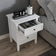 Pair of 3 Drawer Bedside Tables - Rowley White Range