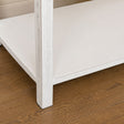 Pair of Bohemian White Distressed Mango Wood Side / Coffee Tables - Freya White Range