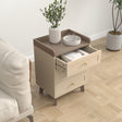 Pair Of Cream 3 Drawer Bedside Tables - Oswin Range