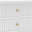 Pair Of Large 3 Drawer Bedside Table - Hales White Range