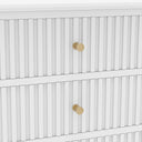 Pair Of Large 3 Drawer Bedside Table - Hales White Range