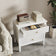 Pair Of Large 3 Drawer Bedside Table - Hales White Range