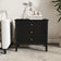 Pair of Large 3 Drawer Bedside Tables - Hales Black Range