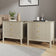 Pair Of Large 3 Drawer Bedside Tables - Hales Taupe Range