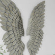 Pair of Large Grey Feather Effect Angel Wings - 48cm x 110cm
