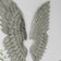 Pair of Large Grey Feather Effect Angel Wings - 48cm x 110cm