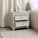 Pair Of Large Taupe-Grey Two Drawer Bedside Tables - Daventry Taupe-Grey Range