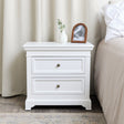 Pair Of Large White Two Drawer Bedside Tables - Daventry White Range