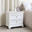 Pair Of Large White Two Drawer Bedside Tables - Daventry White Range