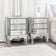 Pair of Mirrored Bedside Tables - Tiffany Range