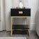 Pair of One Drawer Bedside Tables - Elle Black Range