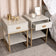 Pair of One Drawer Bedside Tables - Elle Stone Range