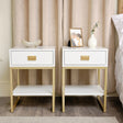 Pair of One Drawer Bedside Tables - Elle White Range