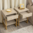 Pair of One Drawer Bedside Tables - Liana Taupe Range
