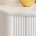 Pair of Reeded One Drawer Bedside Tables - Willow White Range