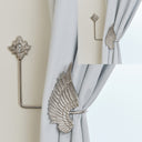 Pair of Silver Angel Wing Curtain Tie Backs