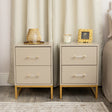 Pair of Two Drawer Bedside Tables - Liana Taupe Range