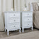 Pair of White 3 Drawer Bedside Tables - Victoria Range