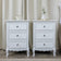Pair of White 3 Drawer Bedside Tables - Victoria Range