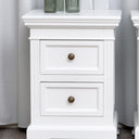 Pair of White Two Drawer Bedside Tables - Daventry White Range