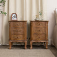 Pair of Wooden 3 Drawer Bedside Tables - Pays Du Bois Range