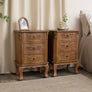 Pair of Wooden 3 Drawer Bedside Tables - Pays Du Bois Range