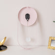 Pale Pink &amp; Gold Pendulum Metal Analogue Wall Clock - 20cm x 55cm