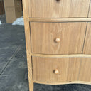 Pale Wood Curved Display Cabinet - Austin Wood Range