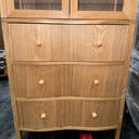 Pale Wood Curved Display Cabinet - Austin Wood Range