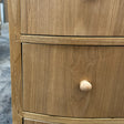 Pale Wood Curved Display Cabinet - Austin Wood Range