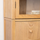 Pale Wood Curved Display Cabinet - Austin Wood Range